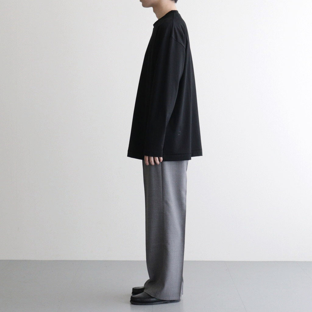 SUVIN 60/2 OVERSIZED LONG SLEEVE T-SHIRT #BLACK [KKAGLM0018]