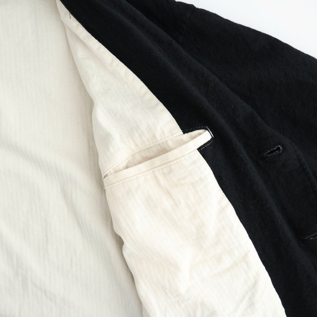 ウールサージ 製品縮絨ジャケット #BLACK [HR-J105-051]
