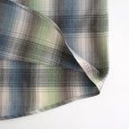 SUPER LIGHT WOOL CHECK SHIRT #BLUE GREEN CHECK [A25AS01LC]