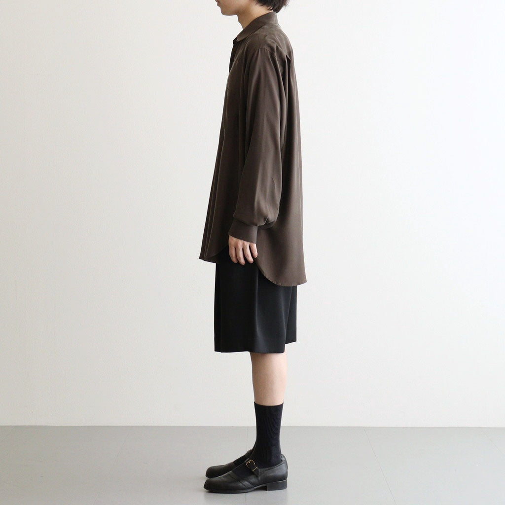 WIDE EASY SHORT TROUSERS #BLACK [ST.1435]