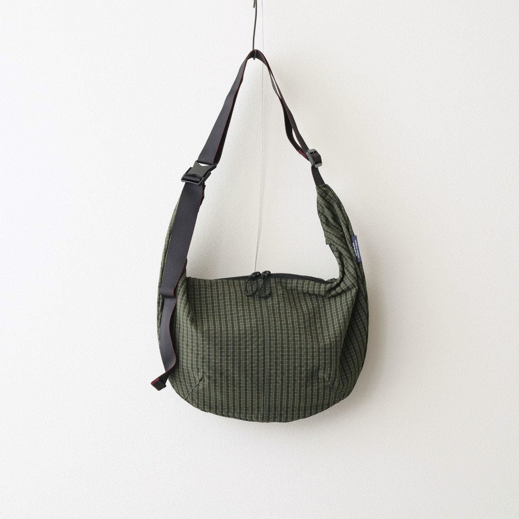 エステルグリッドチェック ショルダーバッグ #KHAKI [HQ-K202-051]