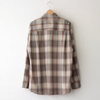 SUPER LIGHT WOOL CHECK SHIRT #GRAY BROWN CHECK [A25SS01LC]