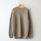 BRUSHED SUPER KID MOHAIR KNIT P/O #GRAY BEIGE [A24AP03KM]