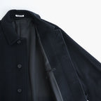 SUPER FINE WOOL MOSSER SOUTIEN COLLAR COAT #BLACK [A26AC01WM]