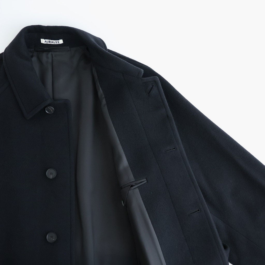 SUPER FINE WOOL MOSSER SOUTIEN COLLAR COAT #BLACK [A26AC01WM]