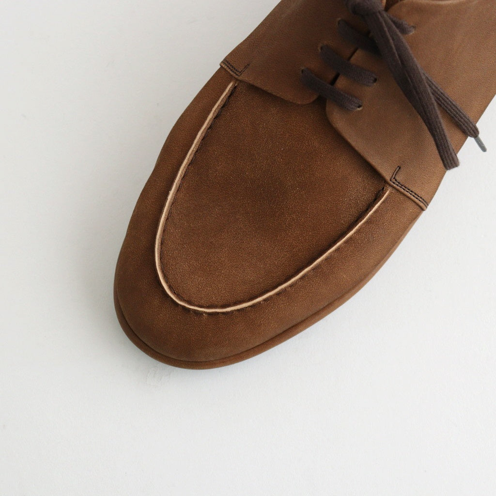 HORSEHIDE LEATHER LACE-UP SHOES #BROWN [A26AS03QD]