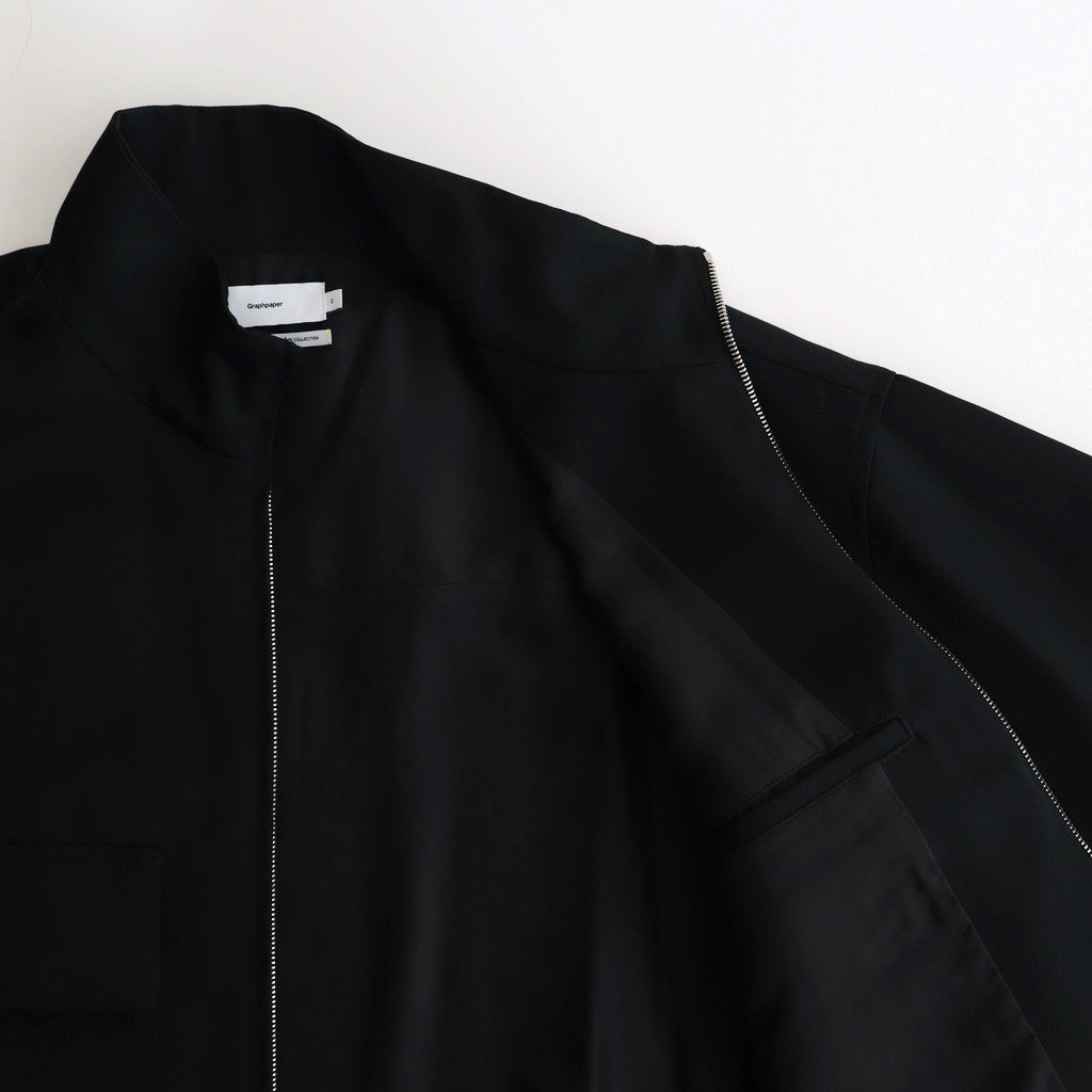 Light Doeskin Stand Collar Jacket #BLACK [GM243-30062]