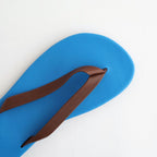 SOFT LEATHER FLIP-FLOPS #BLUE × BROWN [A26SS05QD]