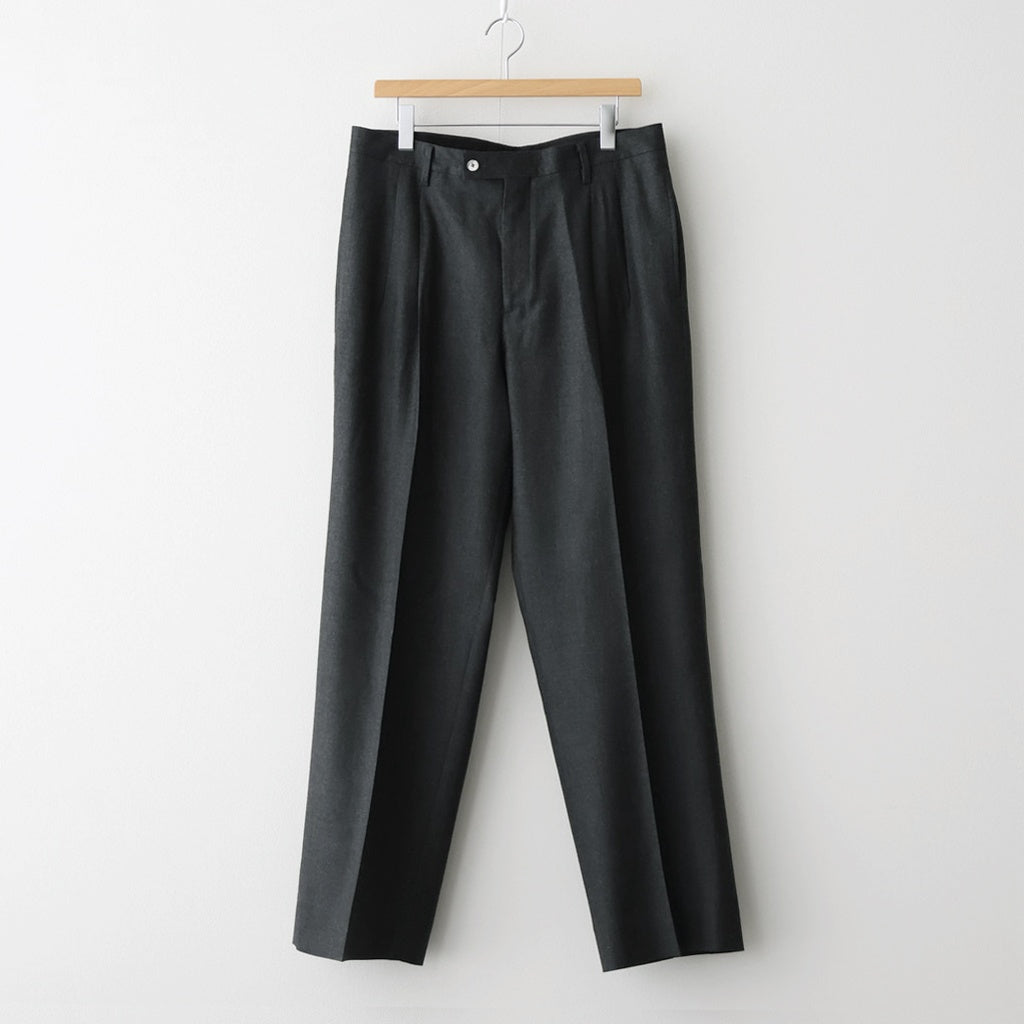 SUPER LIGHT WOOL TWO-TUCK SLACKS #TOP CHARCOAL [A25AP02OS]