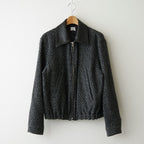Herringborn Tweed Zip Blouson #Black [YK26FW01314B]
