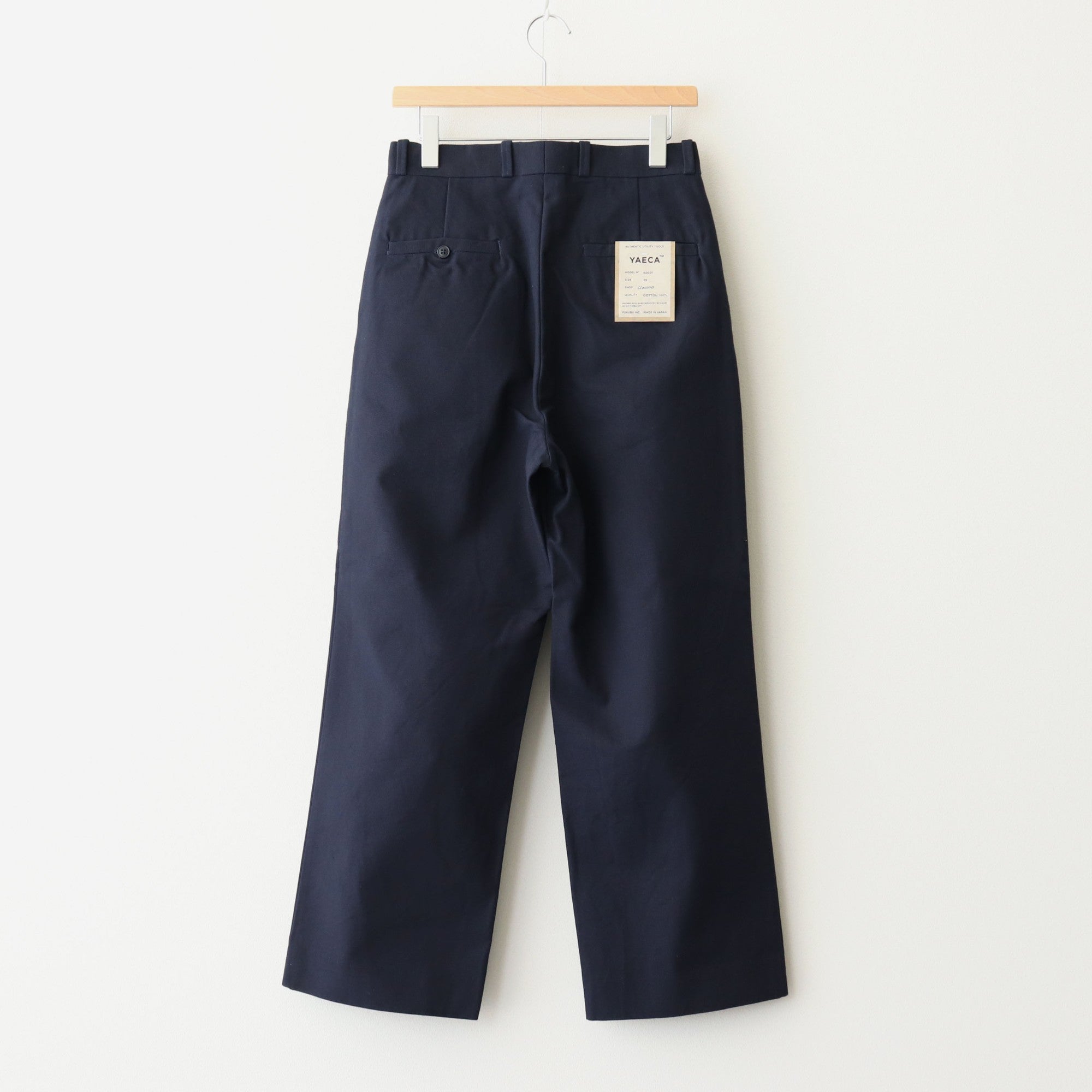 chino tuck straight #navy [65635]