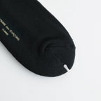 綿パイルロゴ入りソックス #BLACK [HN-K501-051]