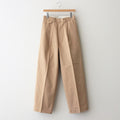 WASHED FINX CHINO ONE-TUCK PANTS #CAMEL BROWN [A25SP05FC]