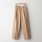 WASHED FINX CHINO ONE-TUCK PANTS #CAMEL BROWN [A25SP05FC]