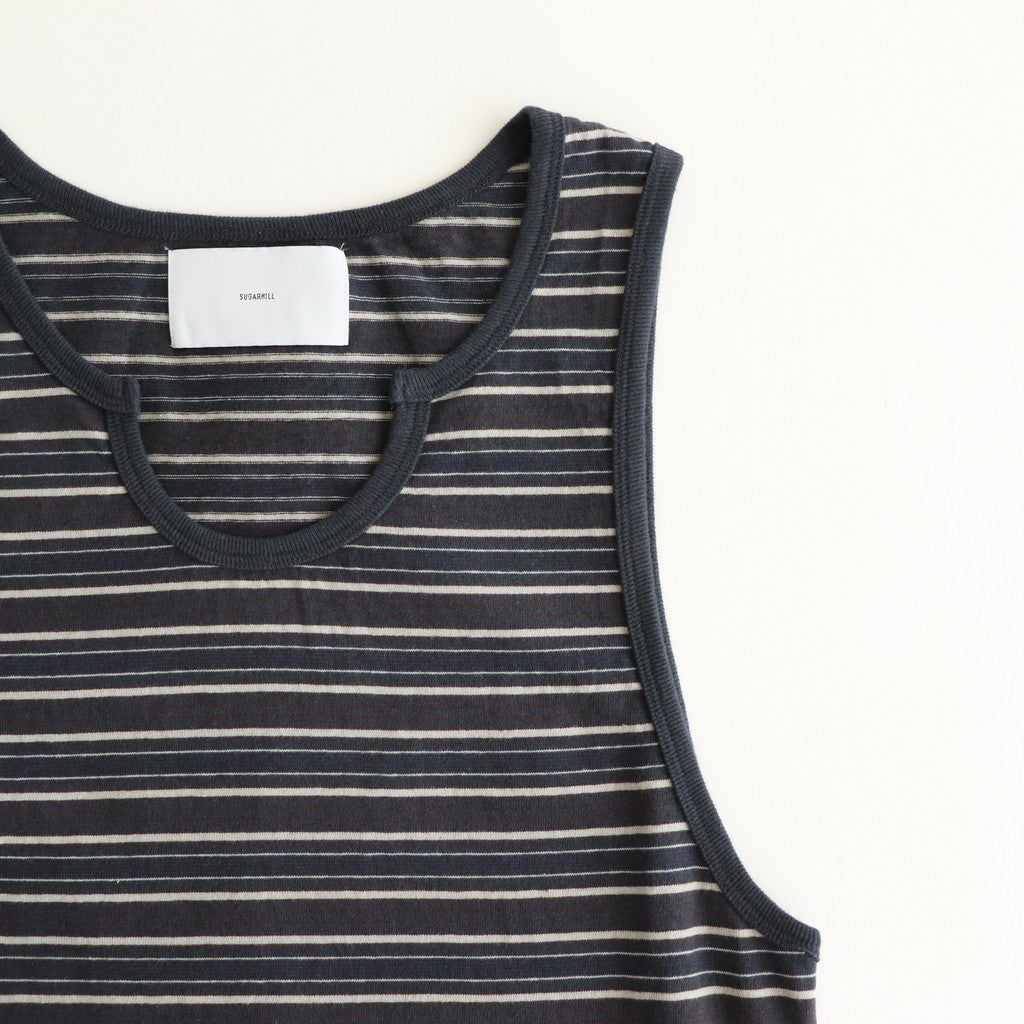 STRIPE TIGHT TANK TOP #DARK NAVY [2541000903]