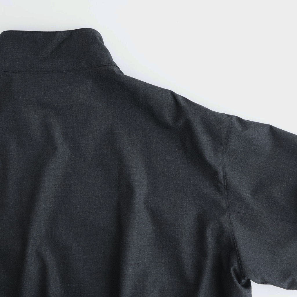 ULTRA FINE TROPICAL WOOL ZIP BLOUSON #TOP CHARCOAL [A26SB01MT]