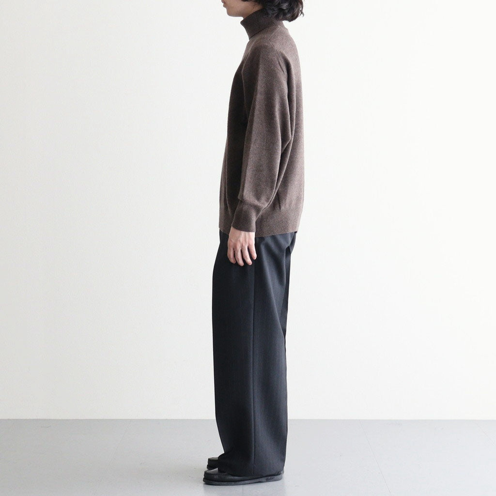 EXTRA FINE WOOL KNIT TURTLE NECK LS #MOCHA [ST.1635]