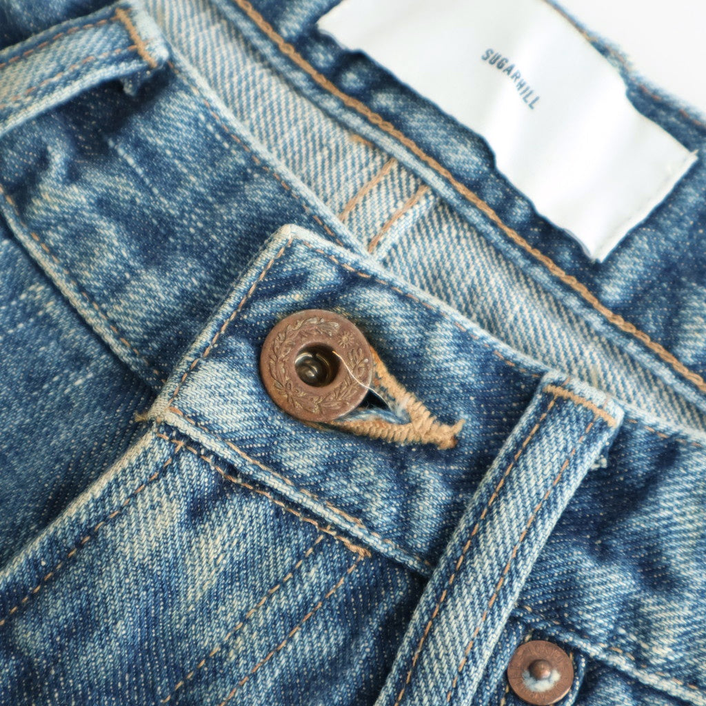 FADED MODERN DENIM PANTS WIDE CUT #FADED INDIGO [25330402]