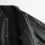 Cow Leather Raglan Blouson #BLACK [GU263-30320]