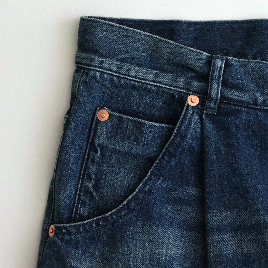 6ポケットオーバーダイデニムバギーPT #INDIGO [D125-P539]