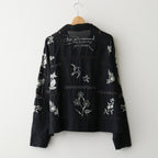 Embroidery Patchwork Shirts #BLK [12610428]