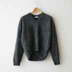 ROYAL CASHMERE FUR V NECK SWEATER #TOP GRAY [KRAGLW0910]