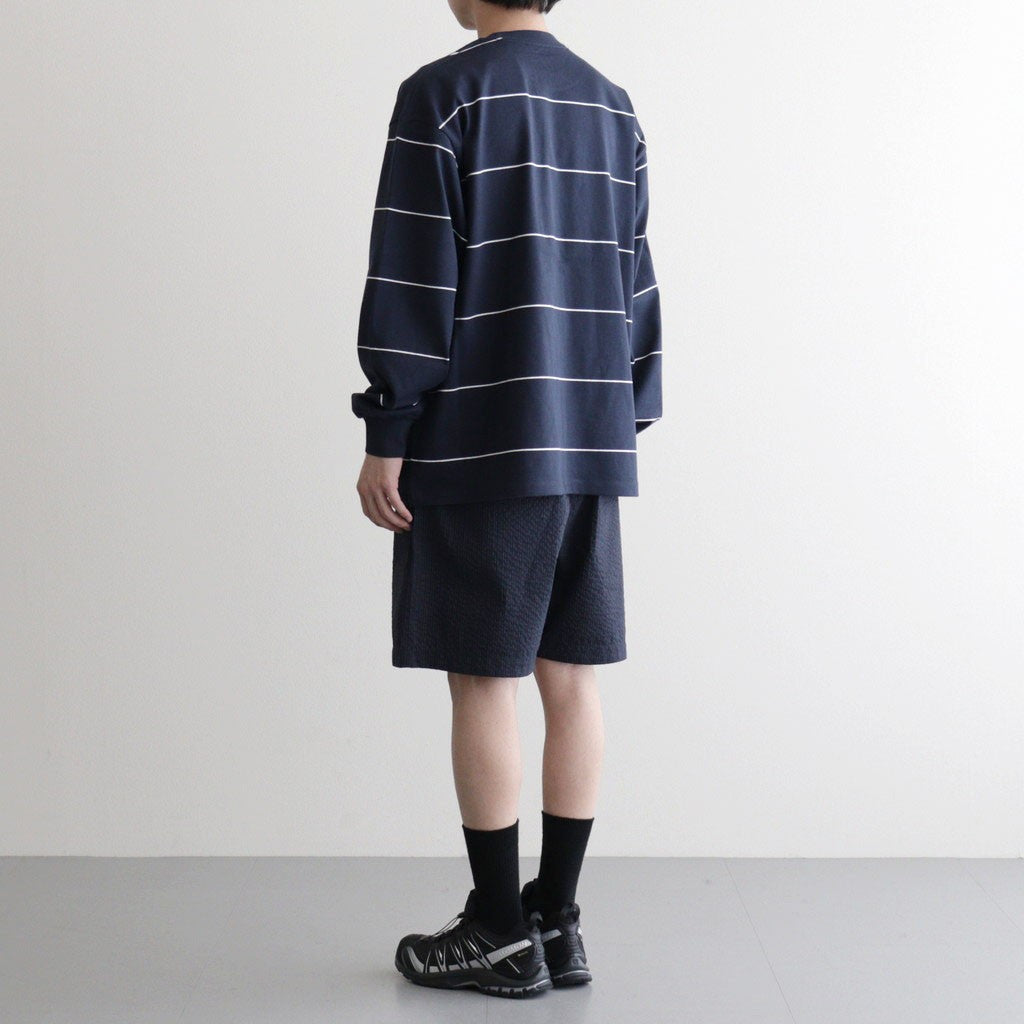 SEERSUCKER EASY SHORTS #NAVY×BLACK [FSC261-40229]