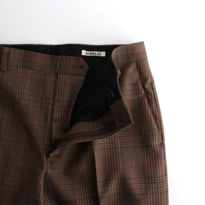 BLUEFACED WOOL CHECK SLACKS #BROWN CHECK [A24AP02CB]