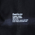 FLANNEL CHECK OVER YOKE SHIRT #BLACK [FSC253-50129]