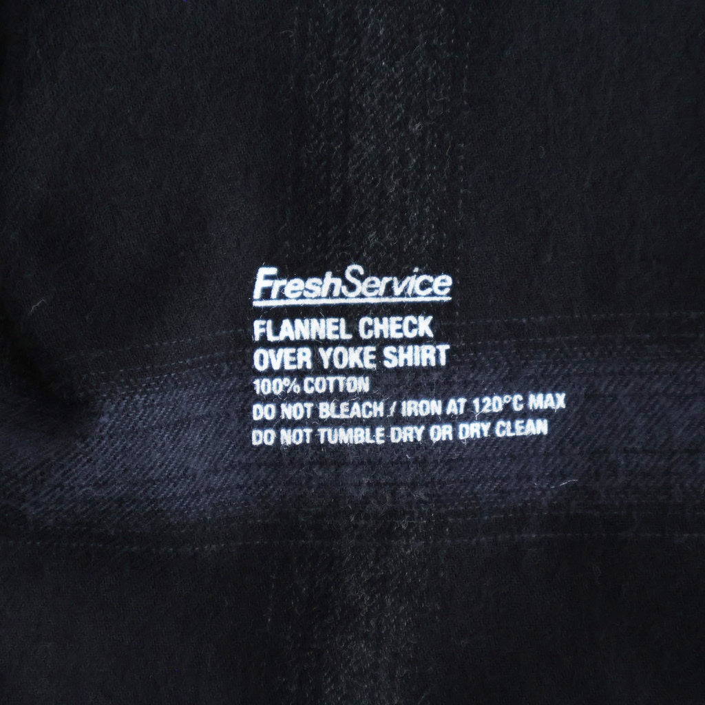 FLANNEL CHECK OVER YOKE SHIRT #BLACK [FSC253-50129]
