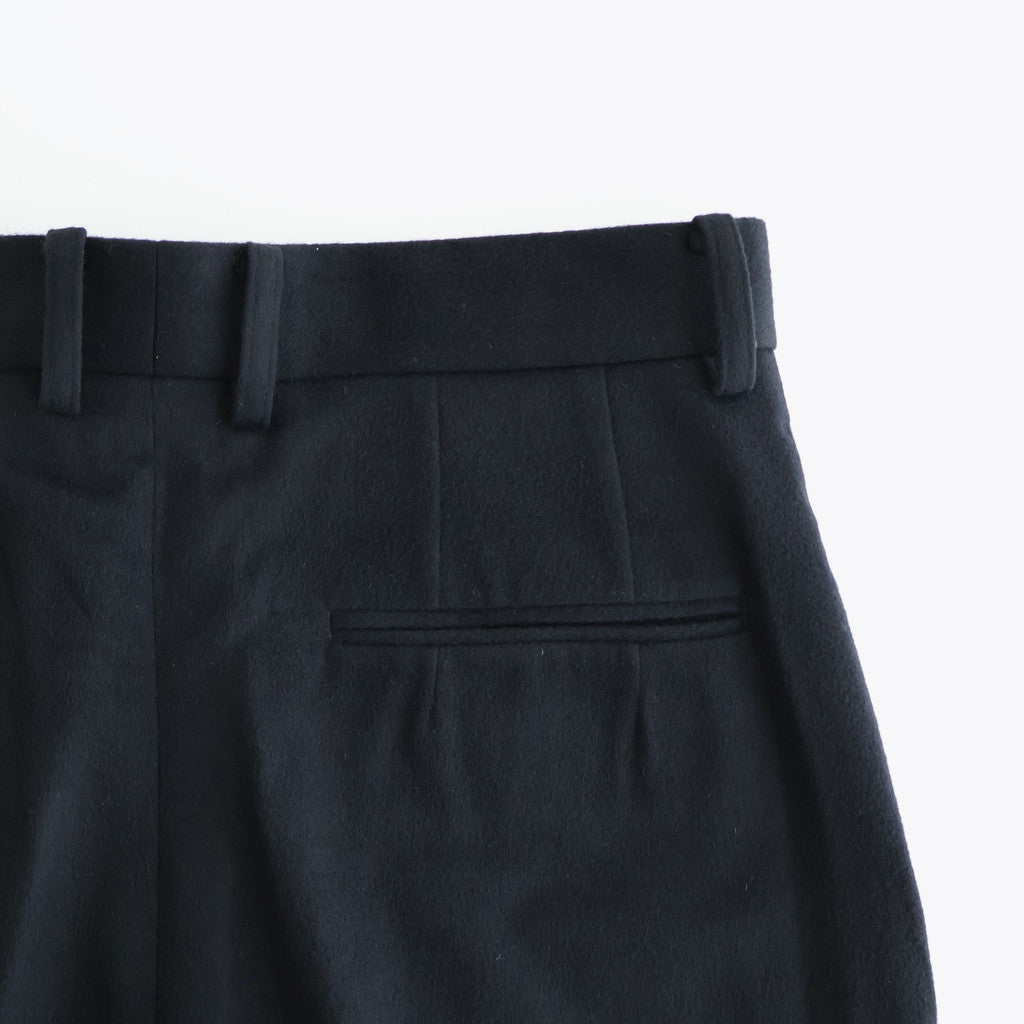 W/CA BEAVER STRAIGHT TROUSERS #BLACK [ST.1261]