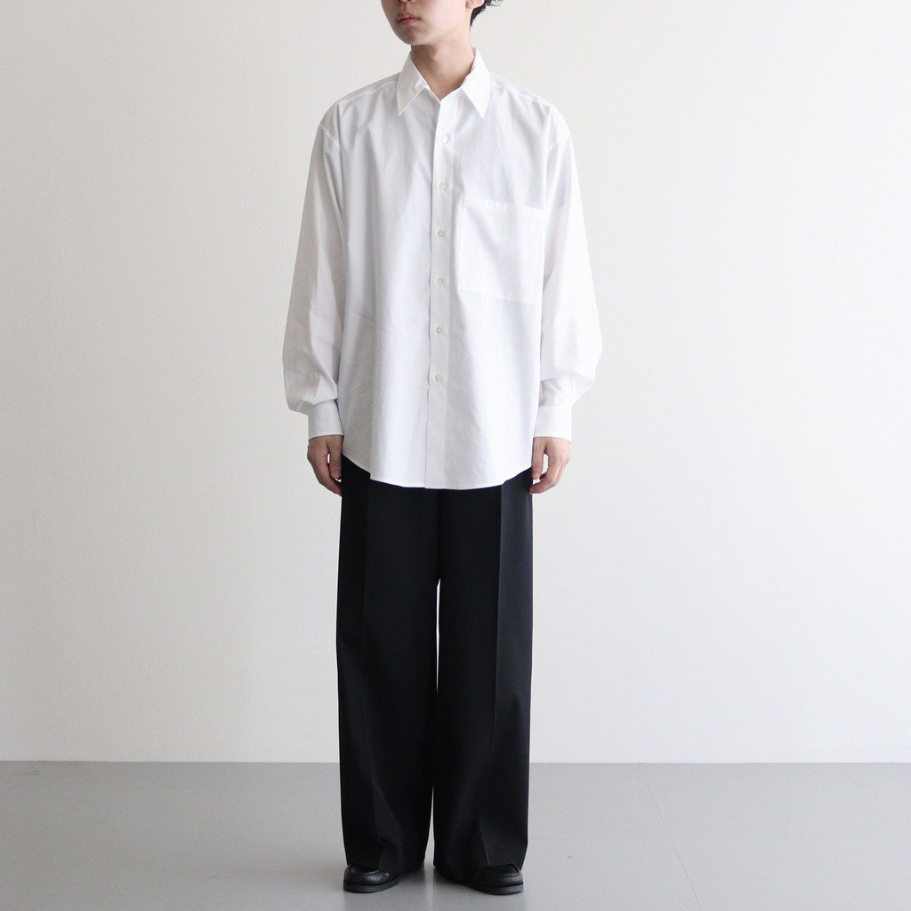 WASHED FINX TWILL BIG SHIRT #WHITE [A25AS02TN]