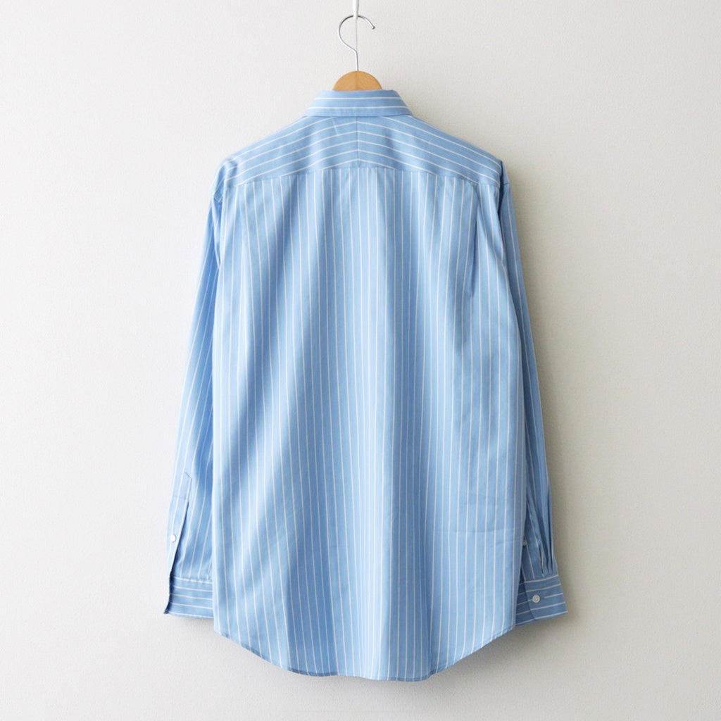COTTON SILK STRIPE SHIRT #SAX BLUE STRIPE [A26SS01CS] - ciacura