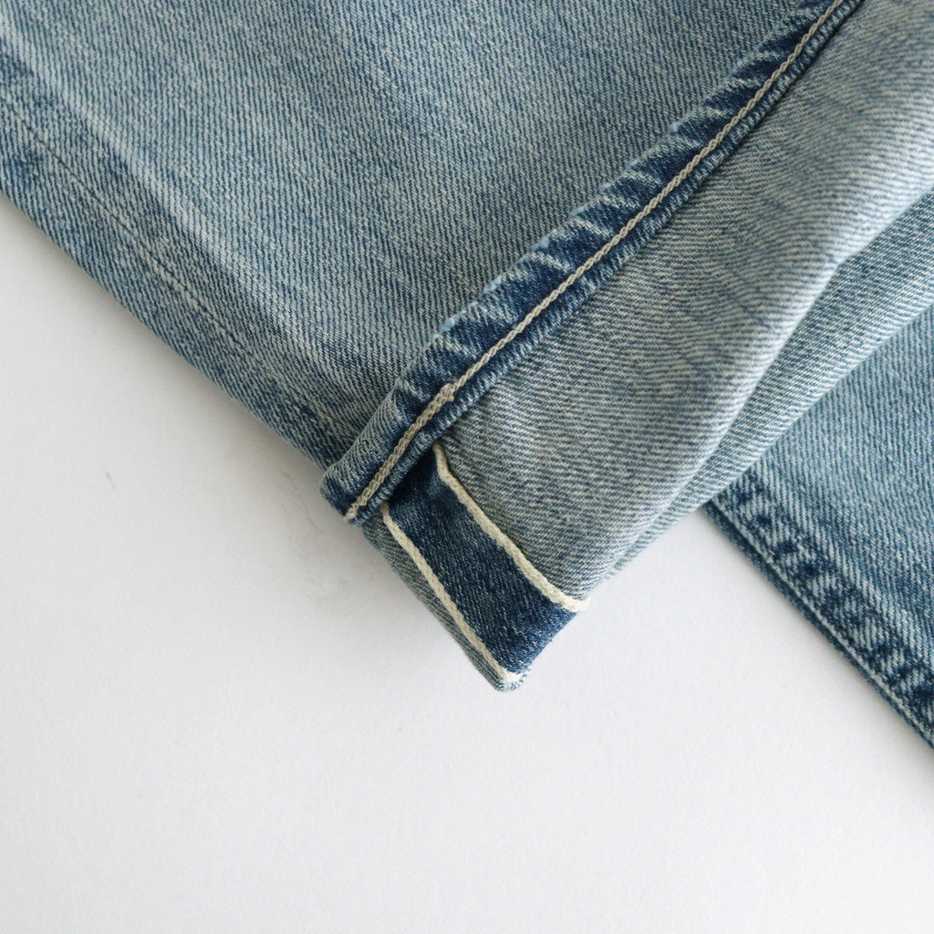 FADED SELVEDGE LIGHT DENIM WIDE PANTS #LIGHT INDIGO [A26SP03DE]