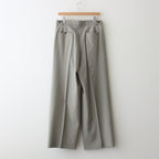 WOOL TROPICAL 3PLEATED WIDE-LEG TROUSERS #GRAYISH KHAKI [YK25SS0898P]