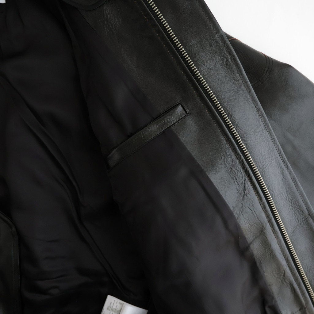 SHRINK LEATHER G-1 JACKET #BLACK SHRINK [26330705]