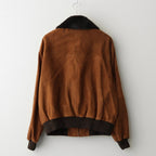 GOAT SUEDE ZIP BLOUSON #CAMEL BROWN [A25AB01GS]