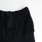 ウールサージ 製品縮絨トラウザー #BLACK [HP-P105-051]