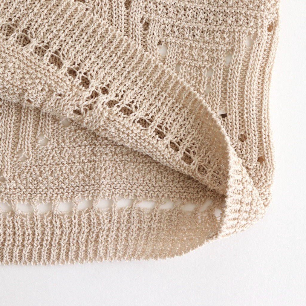 CROCHET KNIT SHIRT #IVORY [YK25SS001011S]