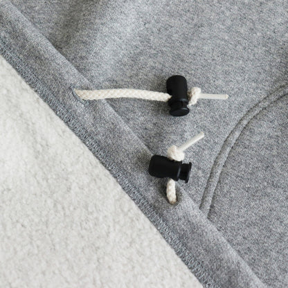 Brushed cotton fleece half zip hoodie #GRAY [HN-T024-051]