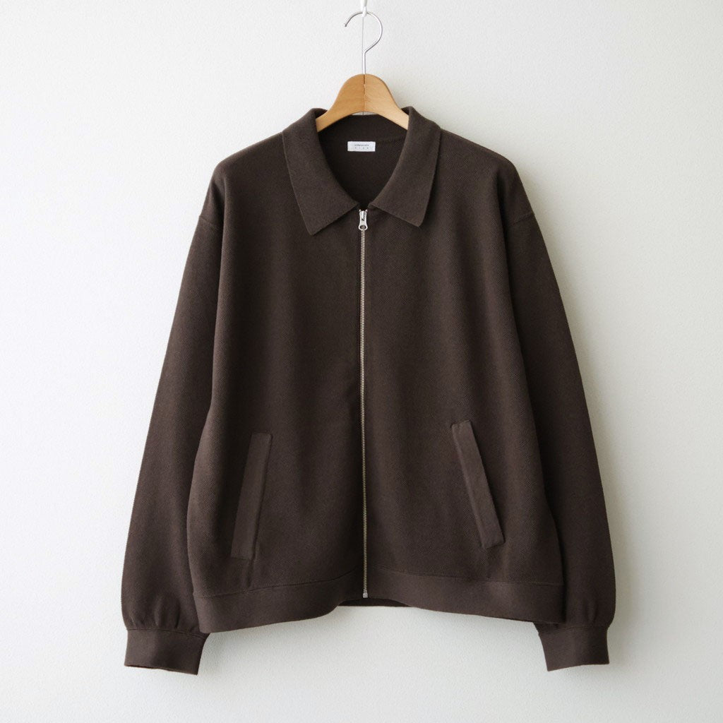 Co/Wo Moss Stitch Zip Blouson #BROWN [2603-003]