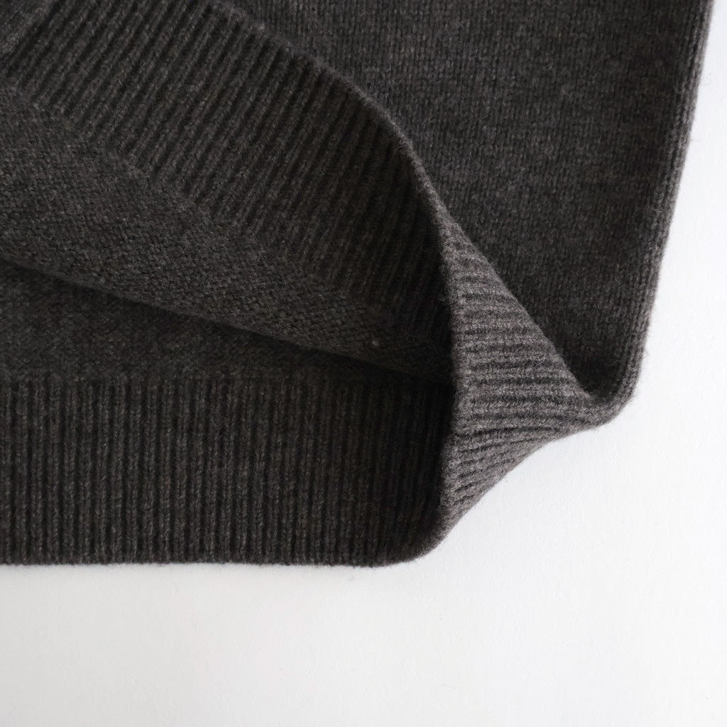 Scape Polo Wool Cardigan #Mole [AOEFKN011]
