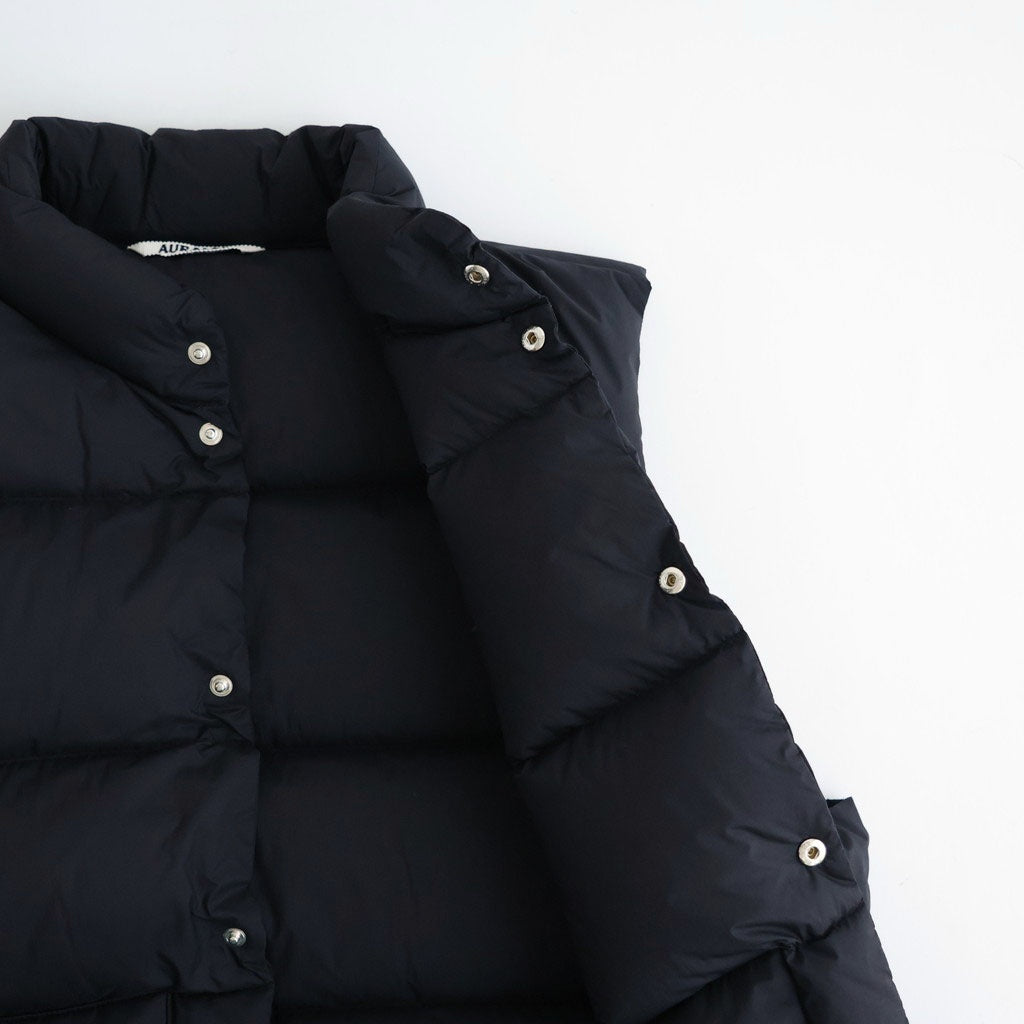 SUPER LIGHT NYLON RIPSTOP DOWN VEST #BLACK [A26AV02NL]