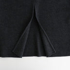 SMOOTH FULLED WOOL KNIT DRESS #CHARCOAL [A26AD03KS]