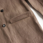 PAPER KERSEY SIDE OPEN DOUBLE-BREASTED JACKET #TAUPE [YK21SS0186J]