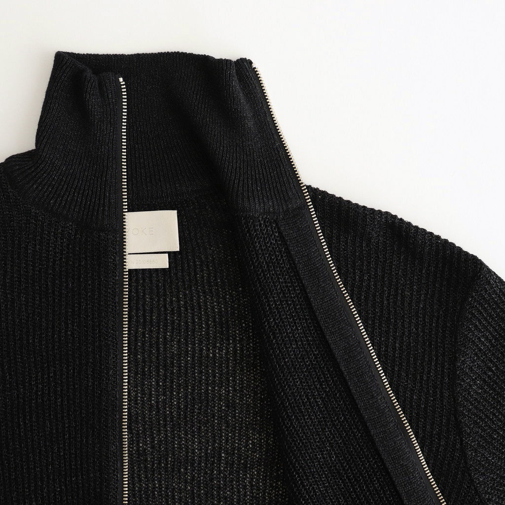 WASHI RAYON SHEER DRIVERS KNIT #BLACK [YK25SS0962S]