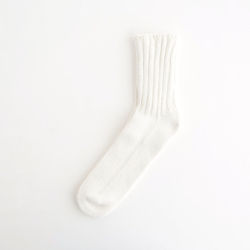 コットンシルクリブソックス Cotton Silk Rib Socks #WHITE [33061901]