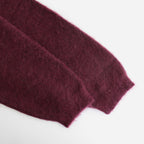 SQUARE PANNEL MOHAIR CARDIGAN #BURGUNDY [YK23FW0590S]