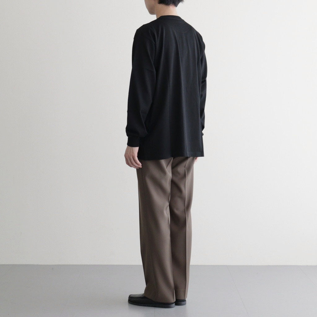 LUSTER PLAITING L/S TEE #BLACK [A00P01GT]