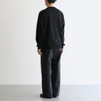 WOOL WASHI CREWNECK SWEATER #BLACK [KRAGGW0102]